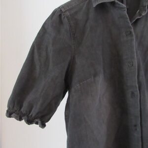 NYDJ Charcoal Short Sleeve Blouse